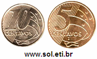 Moedas Totalizando 15 Centavos