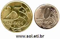 Moedas Totalizando 35 Centavos