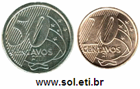 Moedas Totalizando 60 Centavos