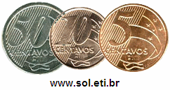 Moedas Totalizando 65 Centavos