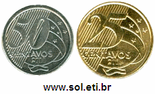 Moedas Totalizando 75 Centavos