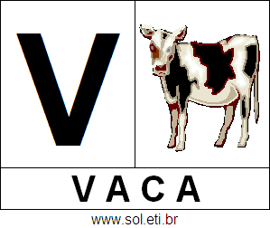 Letra V de Vaca