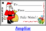 Cartão de Natal Para Imprimir Com Papai Noel Entregando Presentes