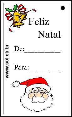 Cartão de Natal Para Imprimir Com Papai Noel