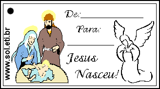 Cartão de Natal Para Imprimir Com Presépio