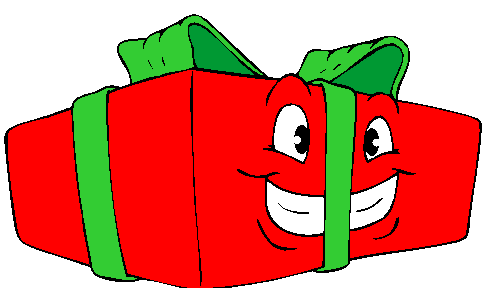Presente De Natal Com Embrulho Vermelho.