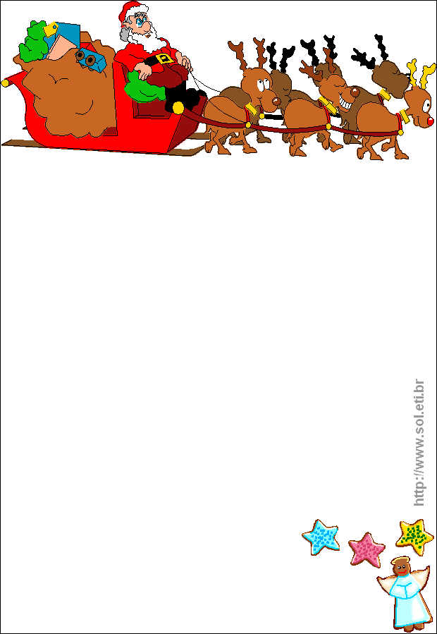 Papel Para Escrever Carta de Natal.