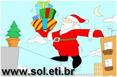 Papai Noel Entregando Presentes